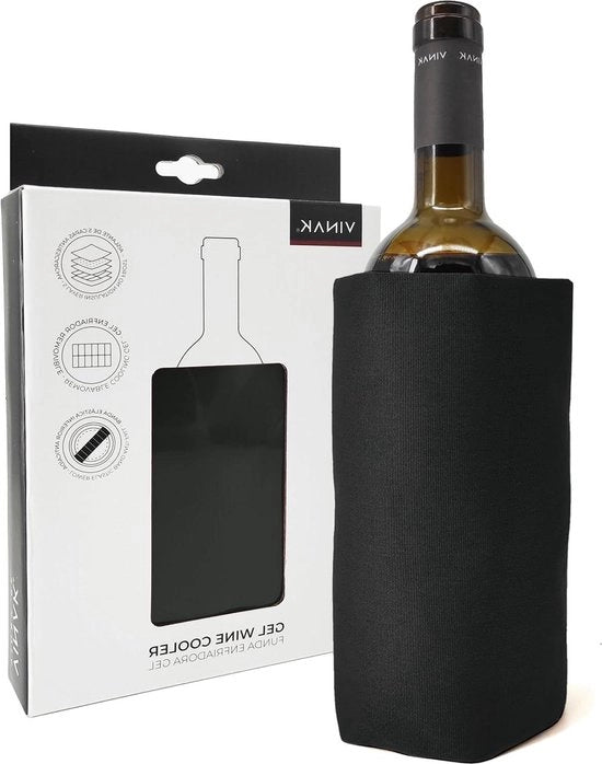 Raffreddatore di Vino Gel No-Frost Cintura Elastica Strati Isolanti GEL-nero