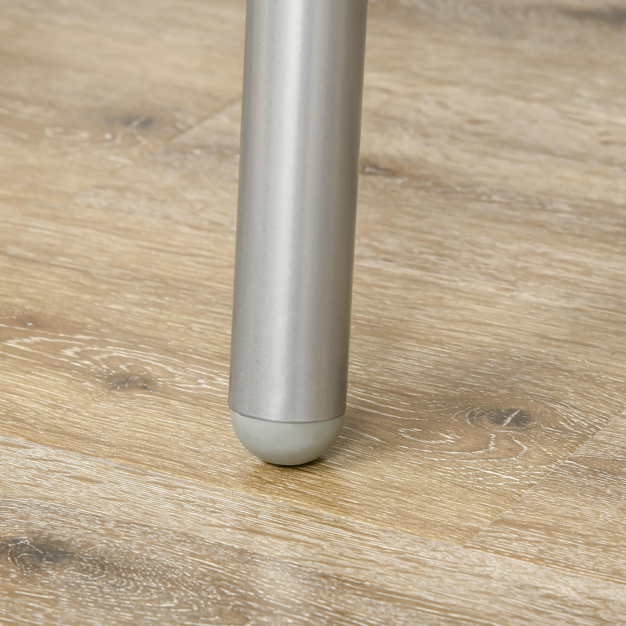 Set Tavolo e 2 Sedie  da Giardino in MDF e Acciaio Argento