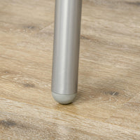 Set Tavolo e 2 Sedie  da Giardino in MDF e Acciaio Argento