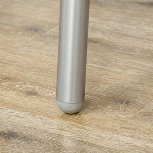 Set Tavolo e 2 Sedie  da Giardino in MDF e Acciaio Argento