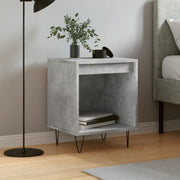 Comodino-Tavolino da notte Grigio Cemento 40x35x50 cm in Legno Multistrato 833761