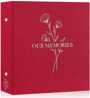 Album fotografico in lino con copertina - Inseribile per 600 foto - 10x15 cm - Stampato in argento lucido - Impermeabile e acido resistente - 60 fogli/120 pagine - Libro fotografico