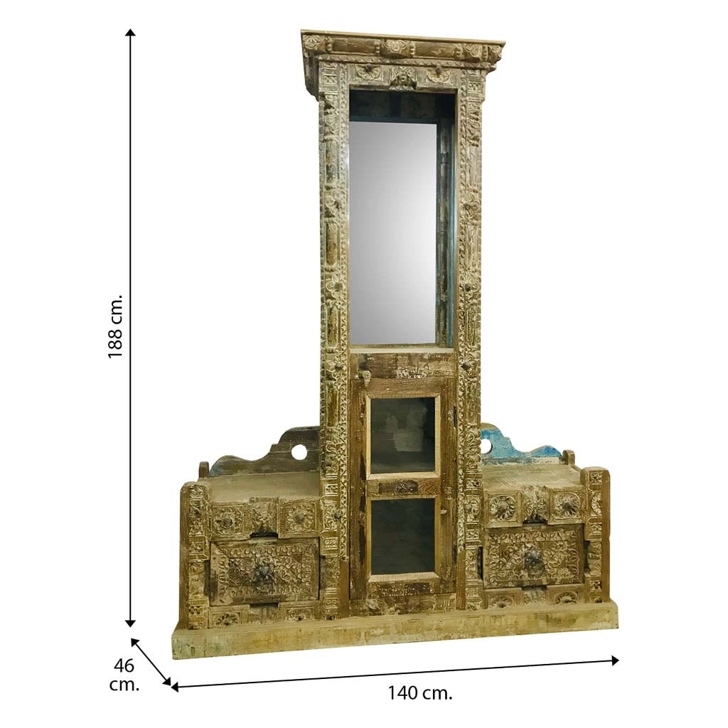 Sgabello da Mobile da ingresso in legno 140x46x188h