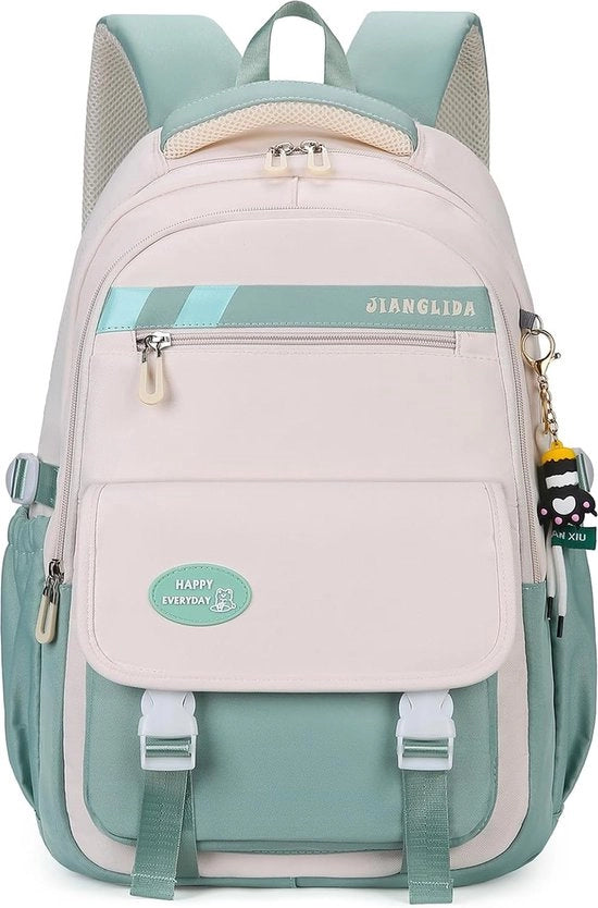 Borsa da Scuola per Ragazzi e Ragazze con Alta Capacità, Impermeabile e Leggera, Verde