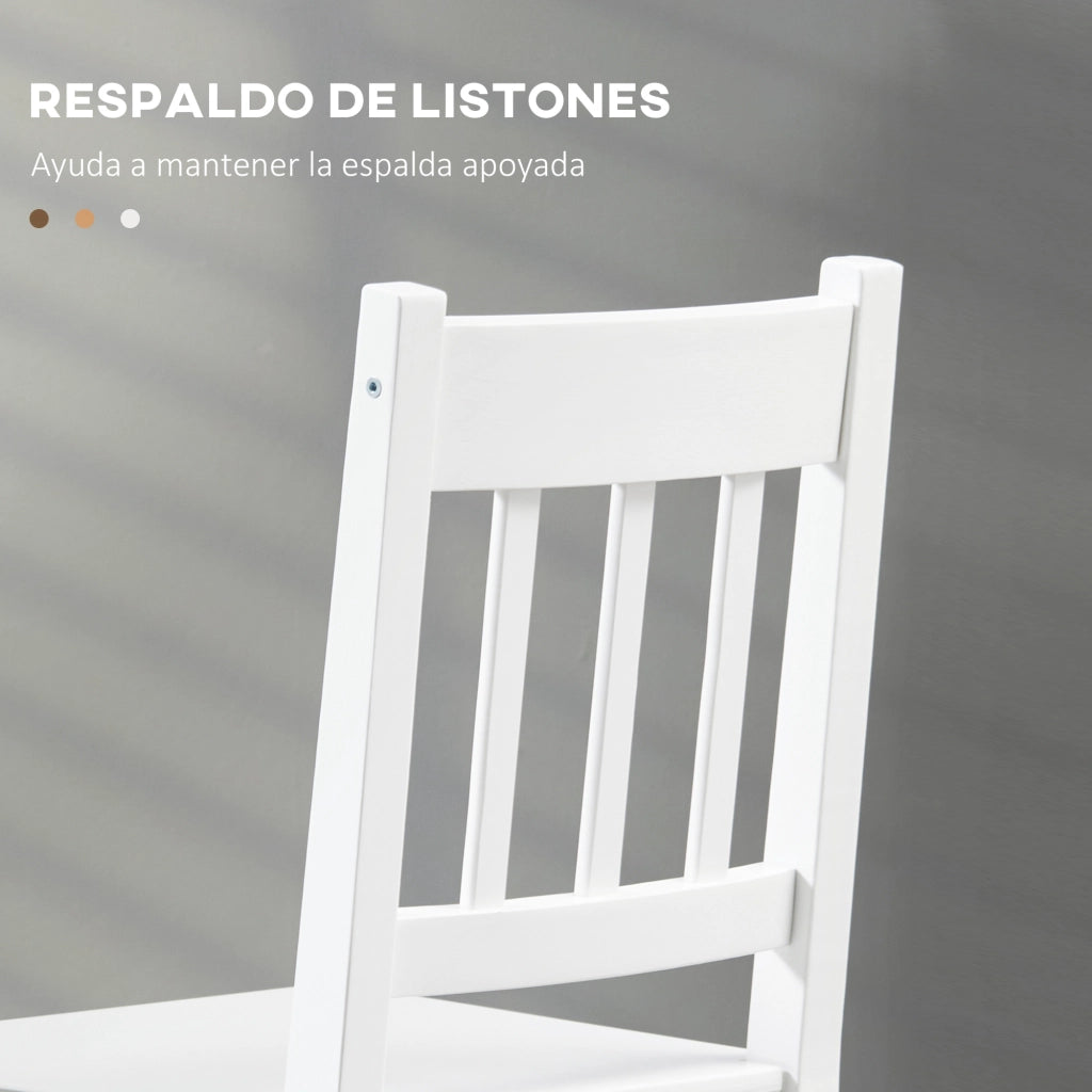 Set 2 Sedie da Pranzo ¨C zephmum ¨C Bianco Legno Pino 41x46,5x85,5 cm