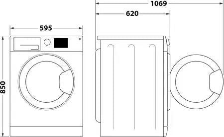 INDESIT BWA101496XWVIT LAVATRICE LIBERA INSTALLAZIONE CARICO FRONTALE 10KG CLASSE A