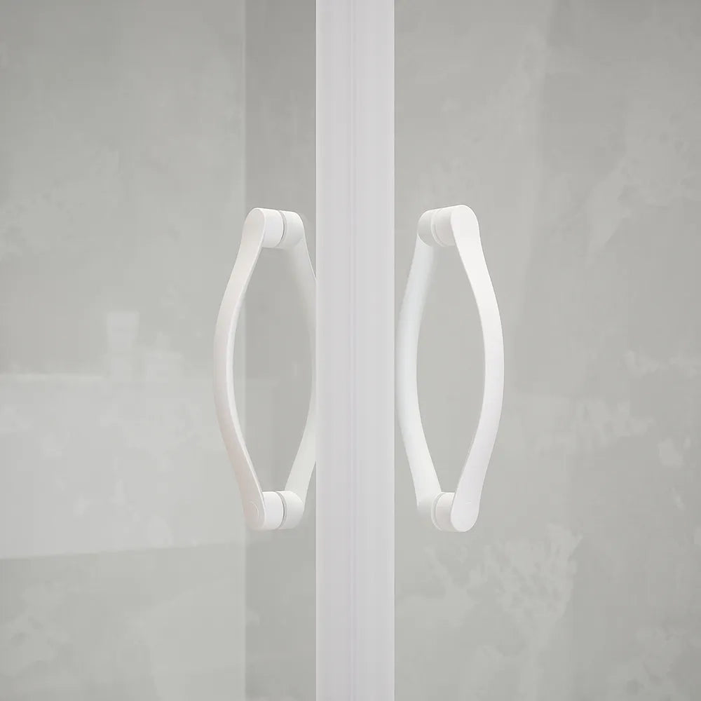 Box doccia angolare 80x120 cm trasparente 4 mm profili bianchi | Grenada