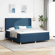 Letto a molle con materasso Blu 180 x 200 cm Tessuto 3341790