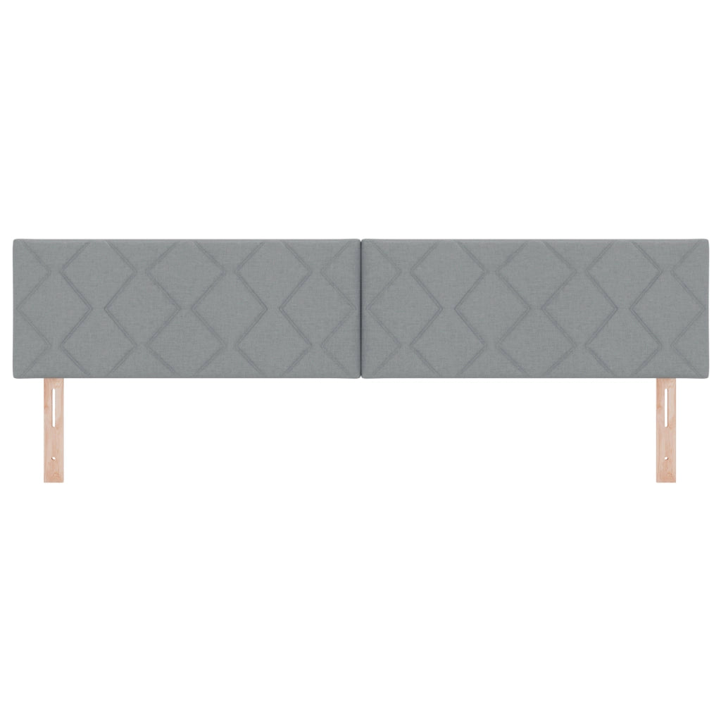 Testata LED  con design a blocchi di diamante grigio chiaro, 200 cm in tessuto