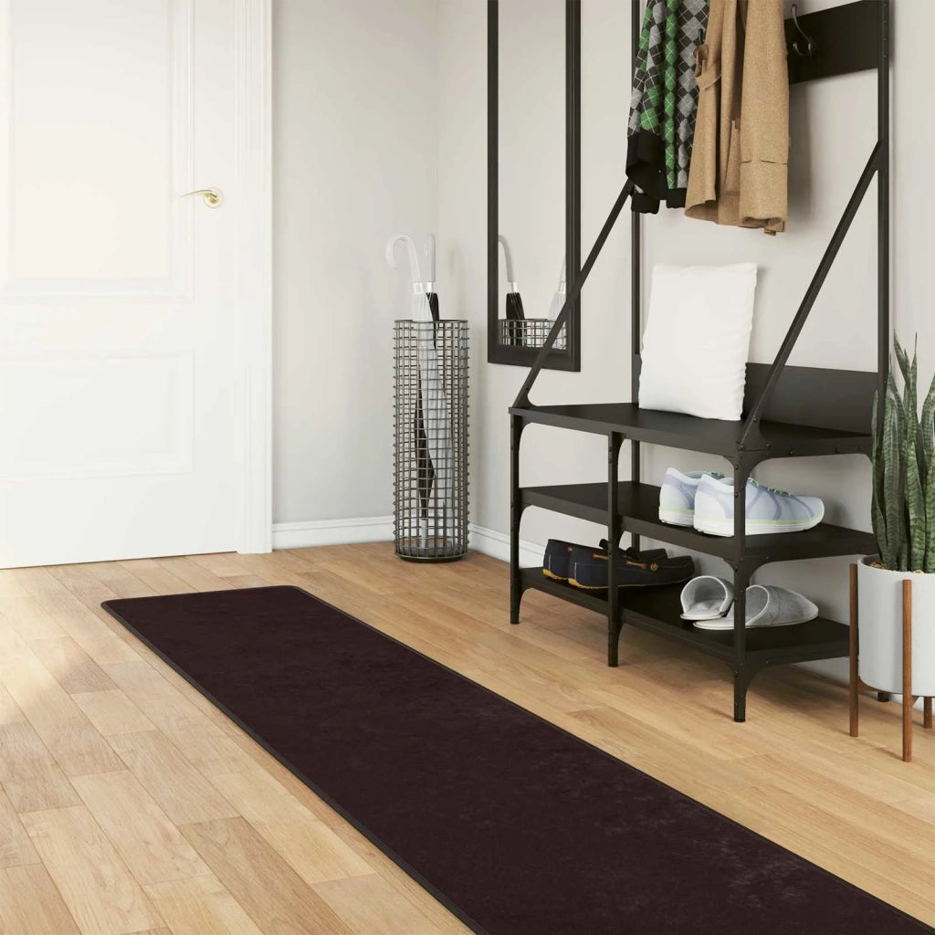 Runner Tappeto MARSA Antracite 50 x 450 cm Poliestere e PVC