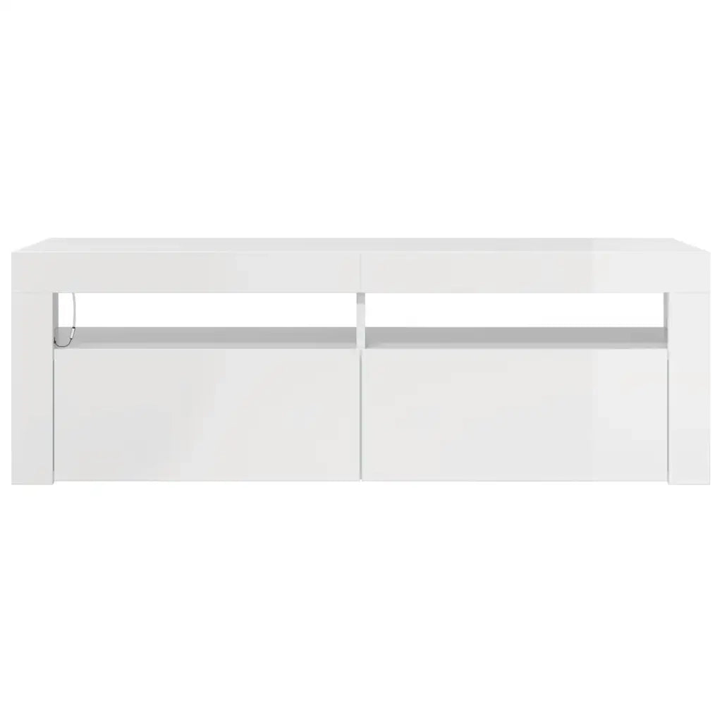 Mobile Porta TV con Luci LED Bianco Lucido 120x35x40 cm cod mxl 54481