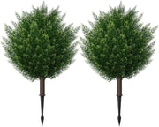 2 piante artificiali, 70 cm, in PE, con picchetti, piante artificiali, per soggiorno, camera da letto, ufficio, albero