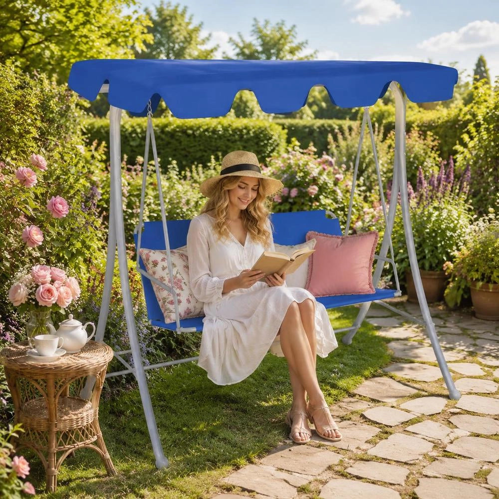 Replacement Canopy For Hollywood Swing, Blue, 188/168x145/110 Cm