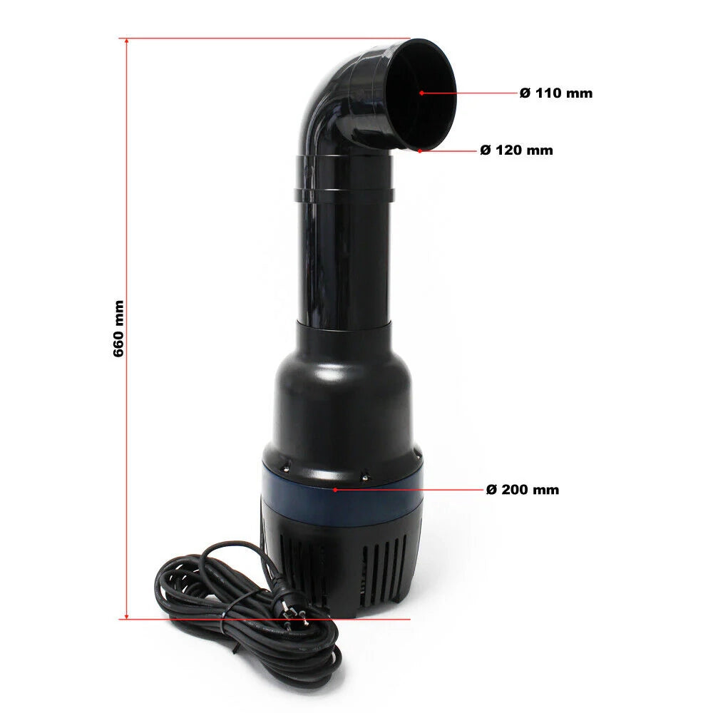 Pompa per acqua da laghetto ad alta efficienza da 30000 l/h e 200 Watt per filtraggio di corsi d'acqua acquari ecologici e piccoli laghetti  16_0002098