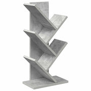 Libreria ad Albero 4 Ripiani 30 x 18 x 60 cm Grigio Cemento 8012367
