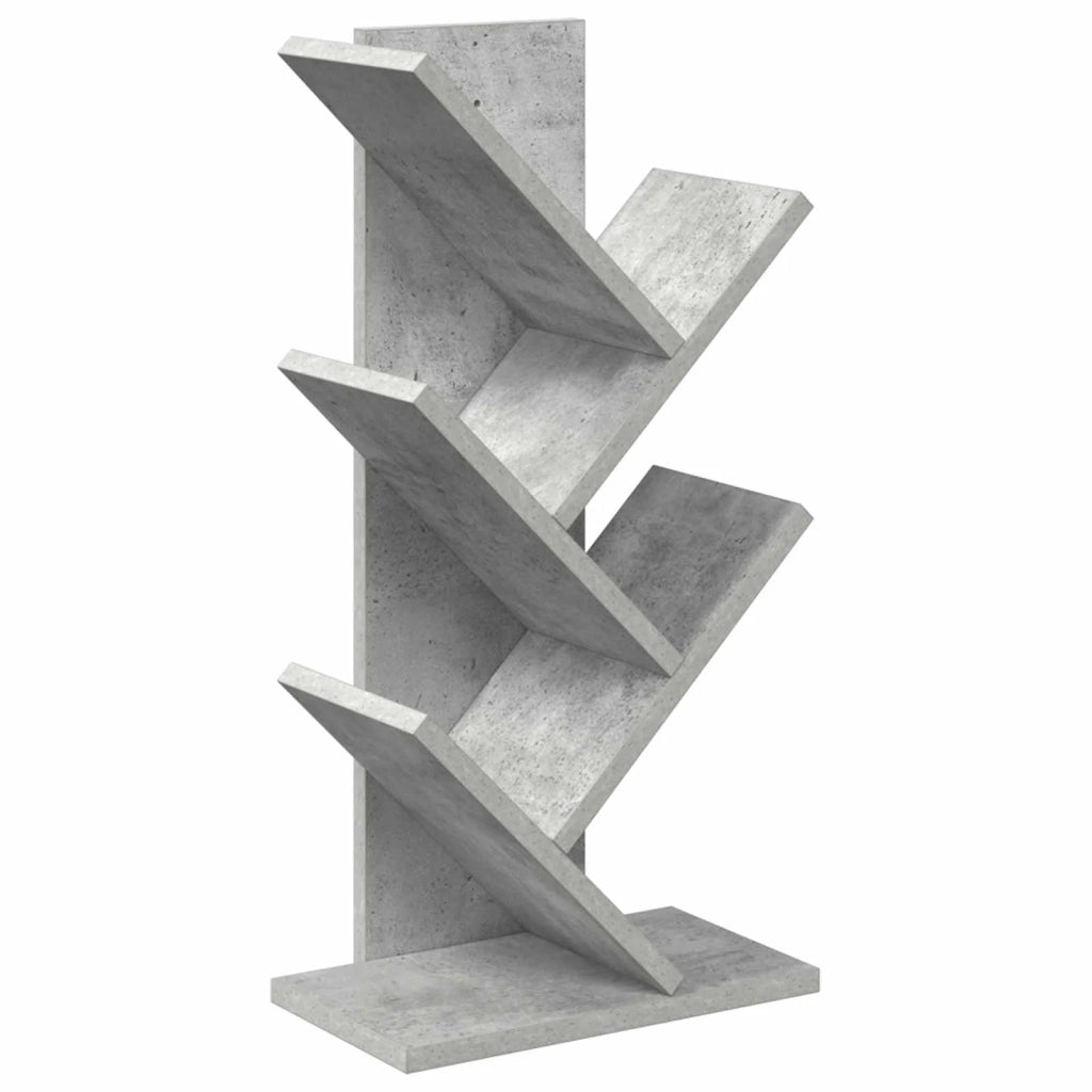 Libreria ad Albero 4 Ripiani 30 x 18 x 60 cm Grigio Cemento 8012367