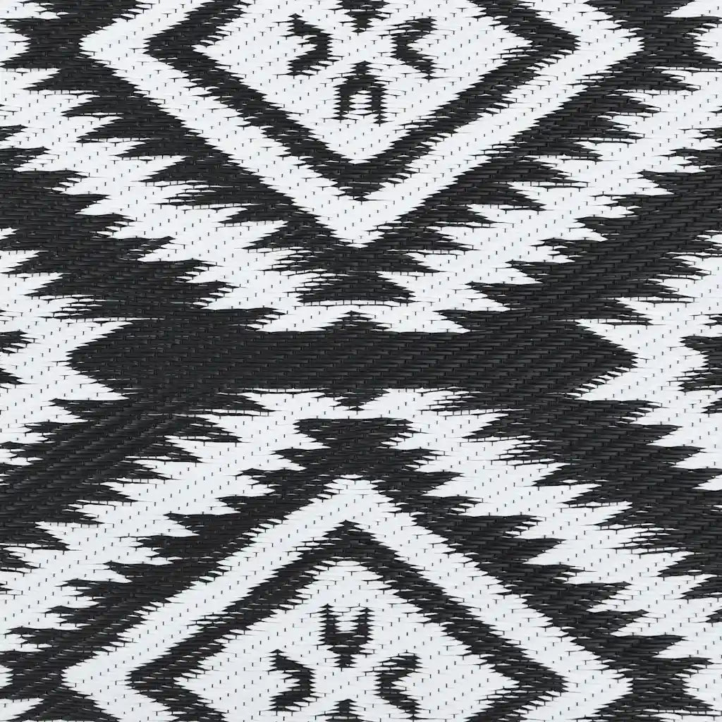 Tappeto da Esterni ARAKIL Nero 160x230 cm in PP 316979