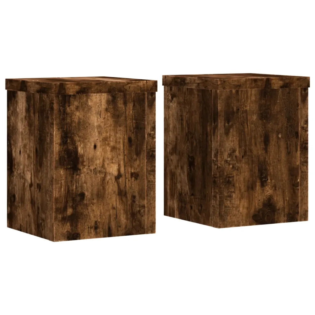 vidaXL Supporti per Piante 2 pz Rovere 15x15x20 cm Legno Multistrato