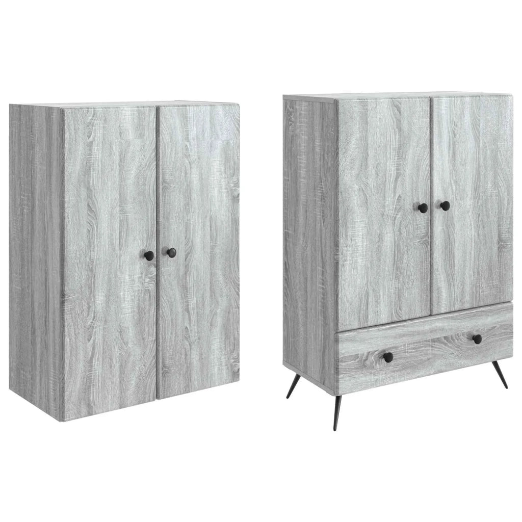 Set di armadi 2 pcs Sonoma grigio Legno ingegnerizzato