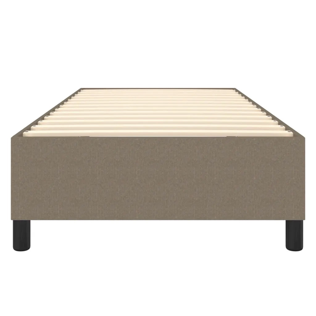 Struttura Letto a Rete a Molle-Giroletto Tortora 100x200 cm in Tessuto 565181