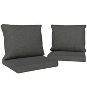Set di 4 cuscini per divano da giardino ¨C zephmum ¨C grigio scuro 56x52x7cm 56x45x17cm
