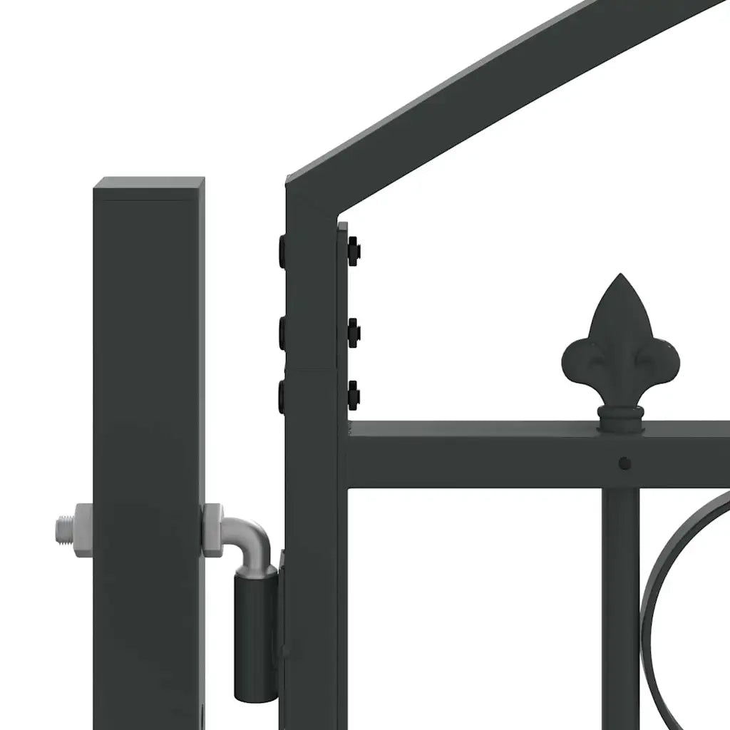 Cancello per recinzione ASSEN 401 x 250 cm Acciaio Grigio 42008945