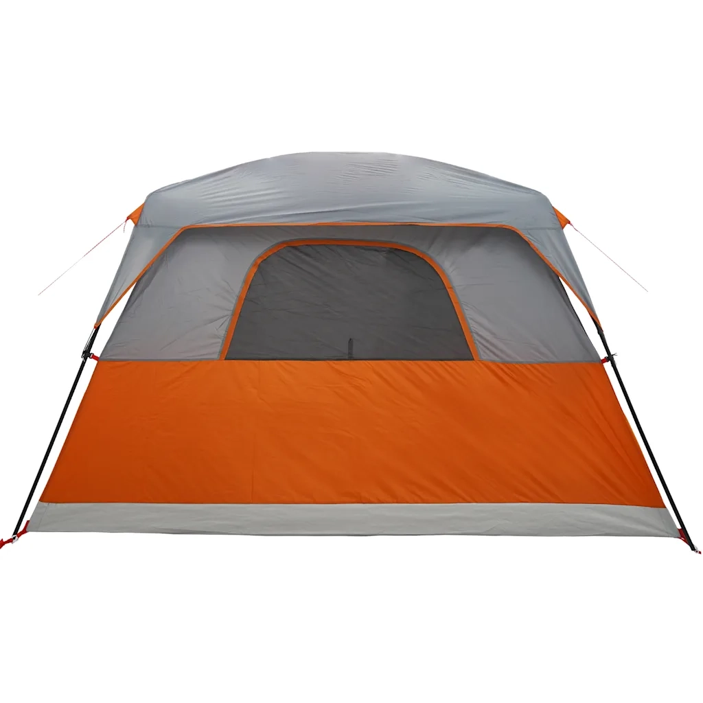 Tenda Familiare a Cabina 6 Persone Arancione Impermeabile 94547