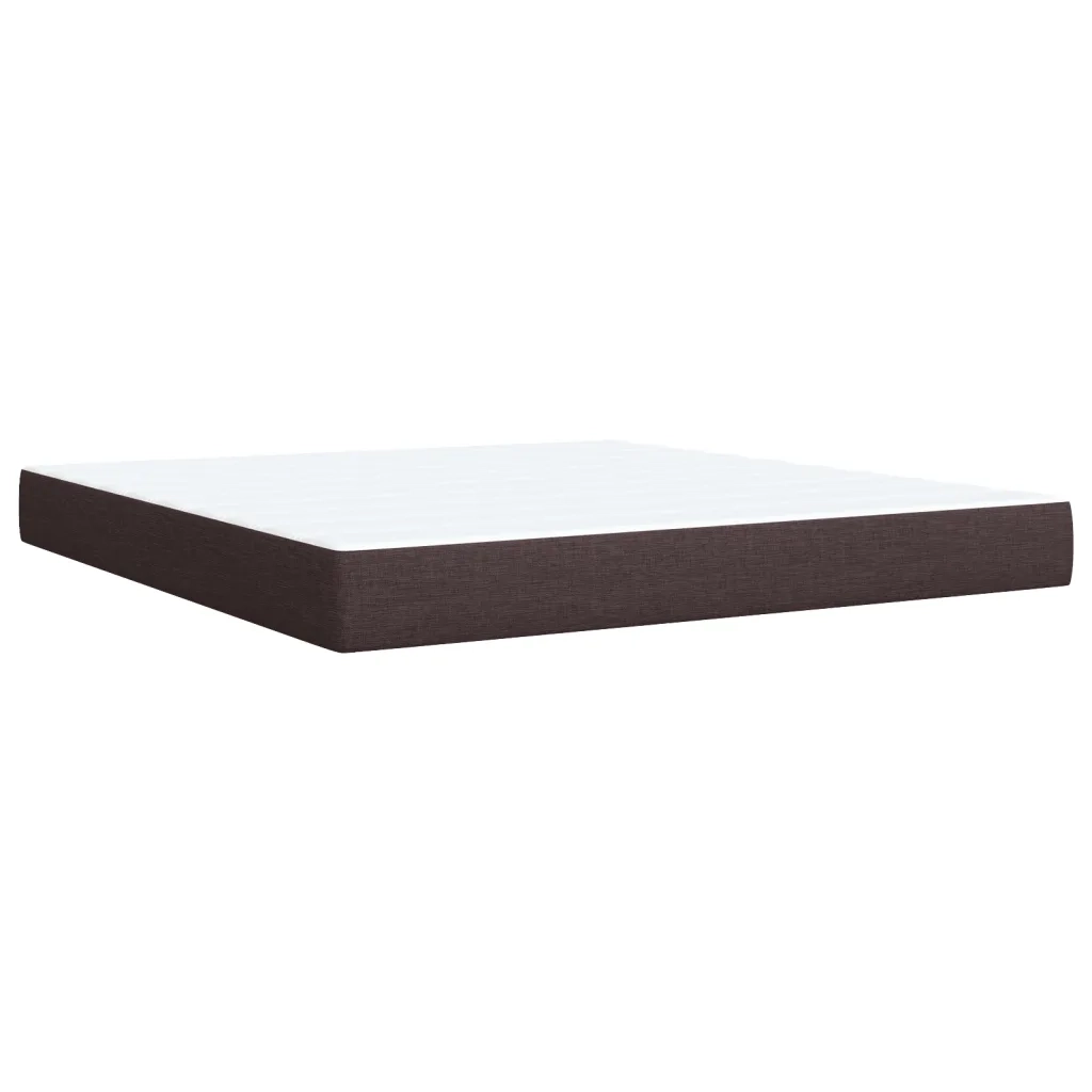 vidaXL Giroletto a Molle con Materasso Marrone Scuro 180x200cm Tessuto