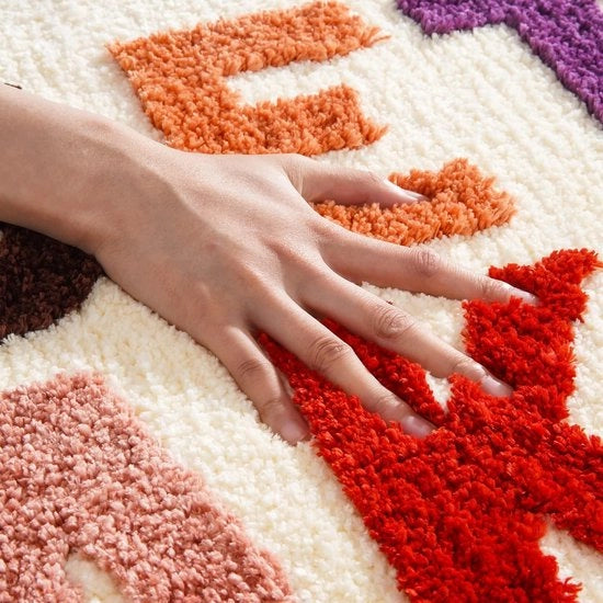 Badmat Beige - Padrino di colore antiscivolo lavabile - 50 x 80 cm