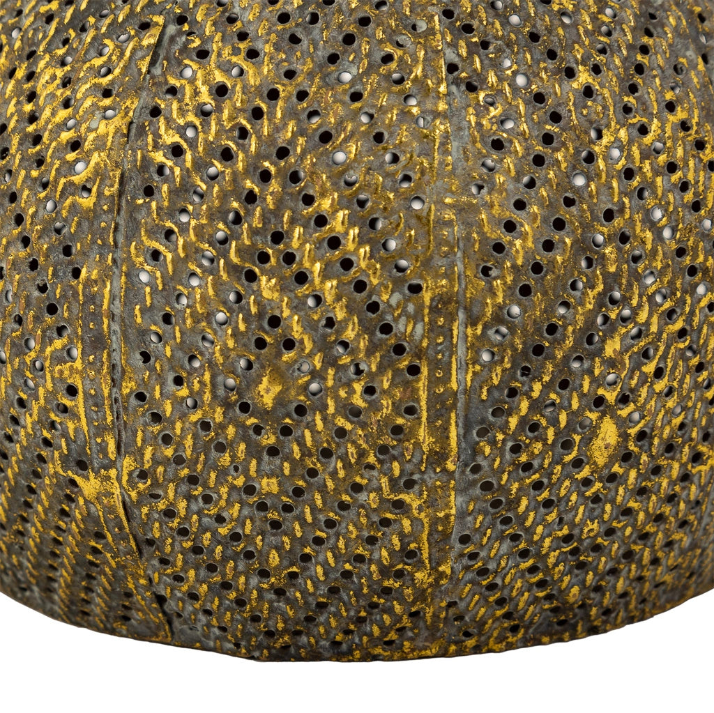 Portagioie in metallo dorato 15x15x12,5h
