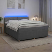 Letto box spring con materasso Grigio Chiaro 140 x 190 cm 3452932