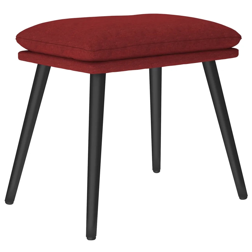 Poggiapiedi Rosso Vino 45x29,5x35 cm in Tessuto 341501