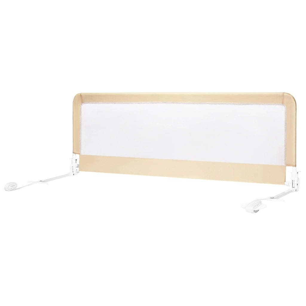 Sponda per il letto per bambini, Sponda con altezza regolabile con tessuto a rete durevole, Beige
