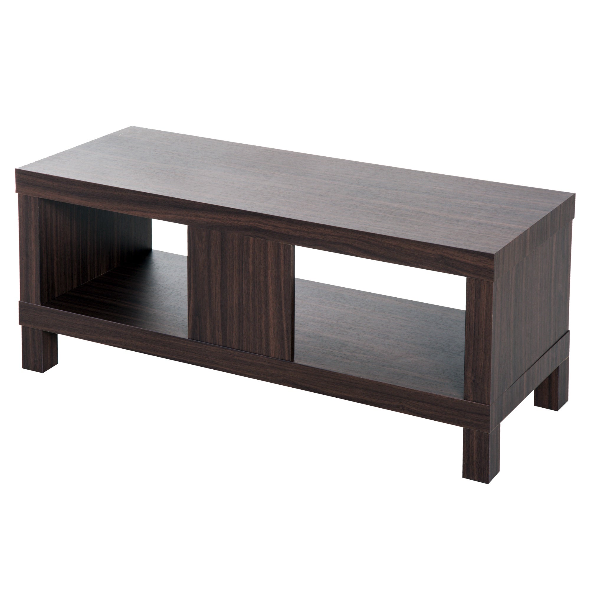 Mobile TV Basso con Vano in Legno Noce 90x35x37 cm