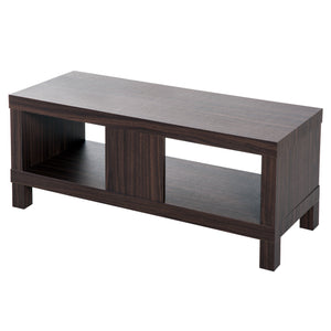 Mobile TV Basso con Vano in Legno Noce 90x35x37 cm