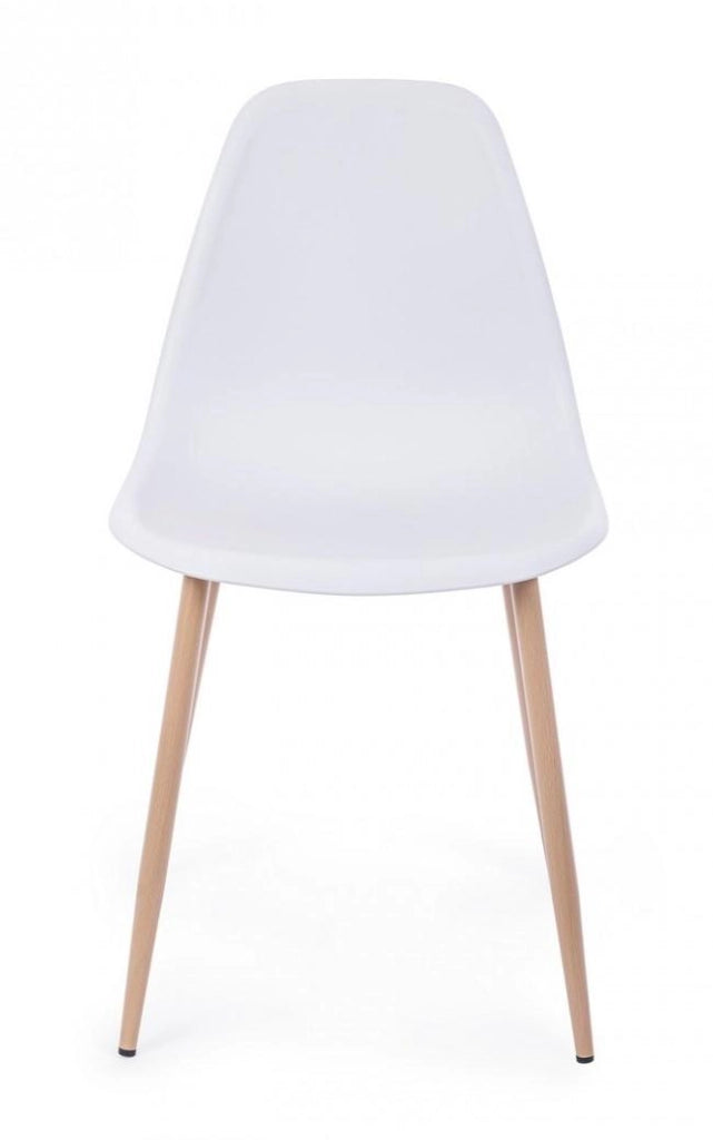 Set 4 Sedie 53x46x82 cm in Polipropilene Bianco