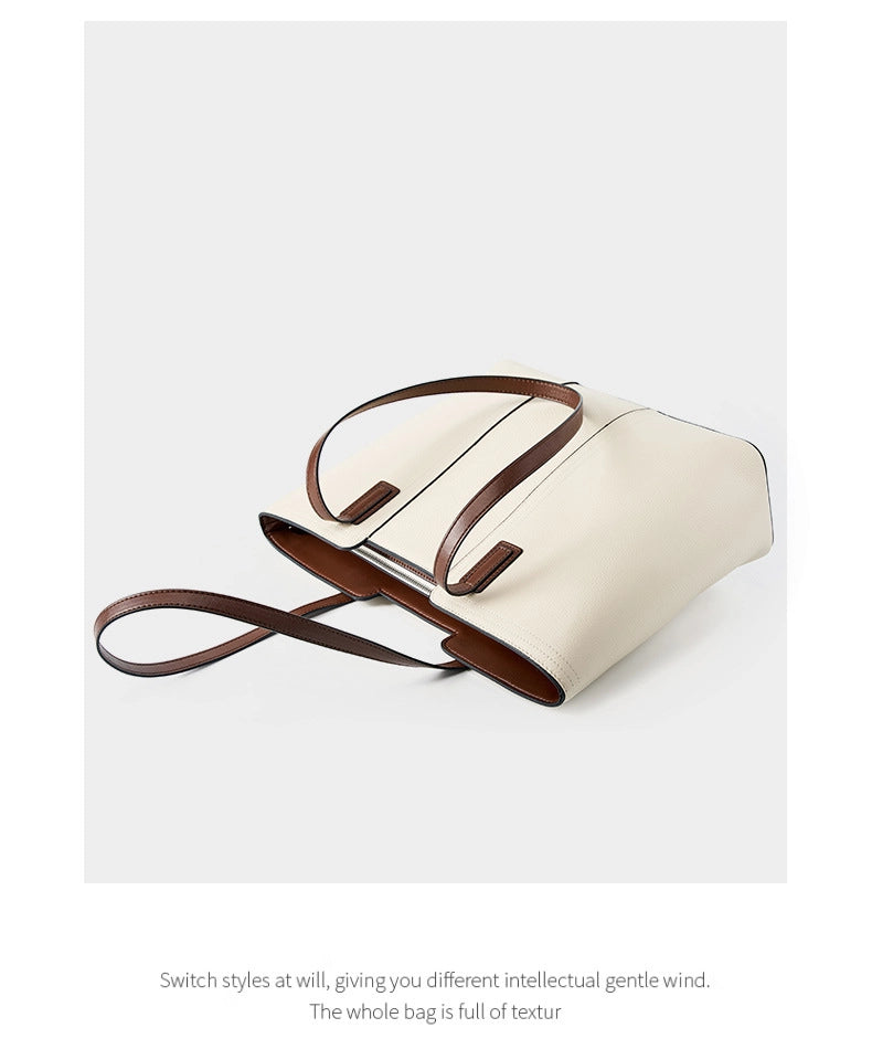 Borsa a tracolla da donna in vera pelle bianca
