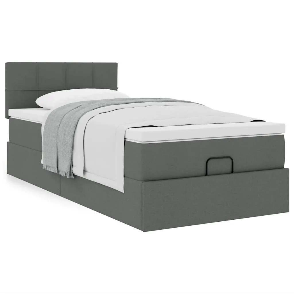 Struttura Letto Pouf con Materasso 90x190 cm in Tessuto 3311422