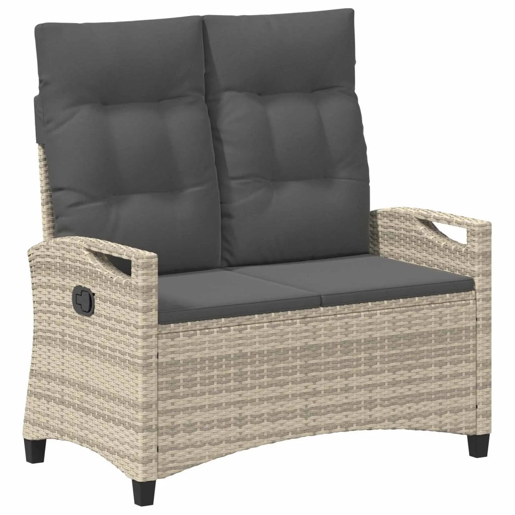 Panchina da giardino con cuscino 105 x 60 x 112 cm acciaio 42026855