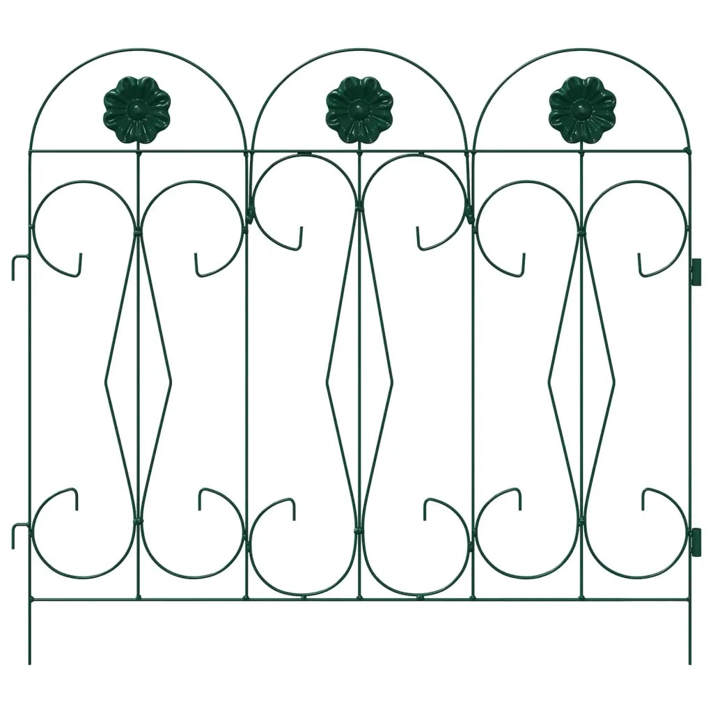 Recinzione per Giardino 5 pz Verde Acciaio CFW5376103