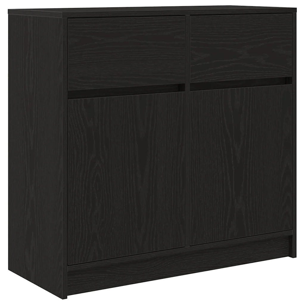 vidaXL Credenza con Cassetto Rovere Nero 80x34x76 cm Legno Multistrato