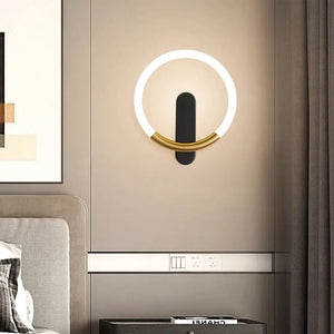 Applique Da Parete Led Lhj068-w C Brush Gold/black