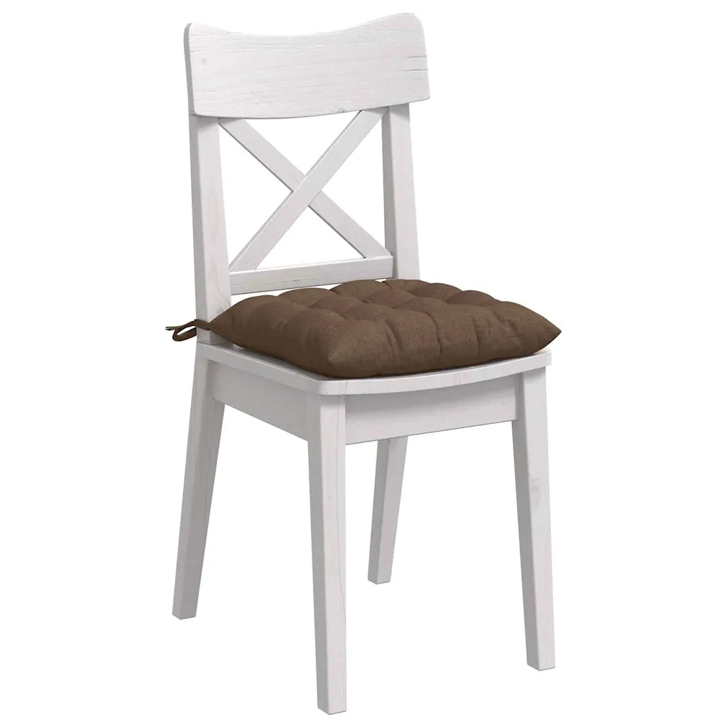 Cuscini per Seduta 4 pcs Marrone 40 x 40 x 6 cm Tessuto