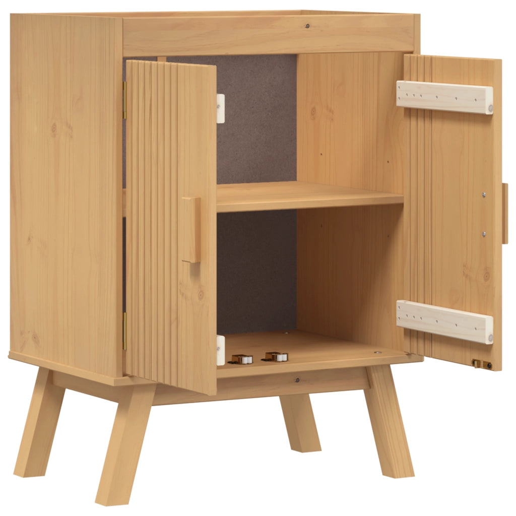 Mobiletto da Cucina 114x43x73,5 cm in Legno Massello di Pino