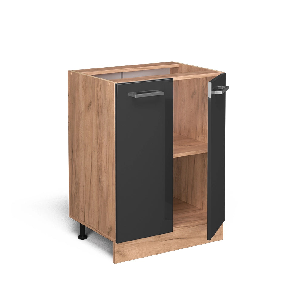 Vicco Mobiletto base cucina Antracite lucido 60 cm PL Marmo