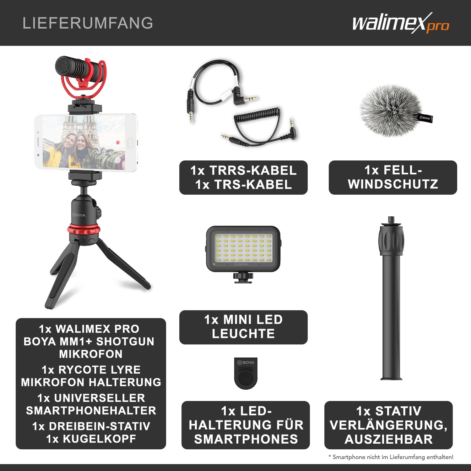 BOYA VG350 Kit video per smartphone