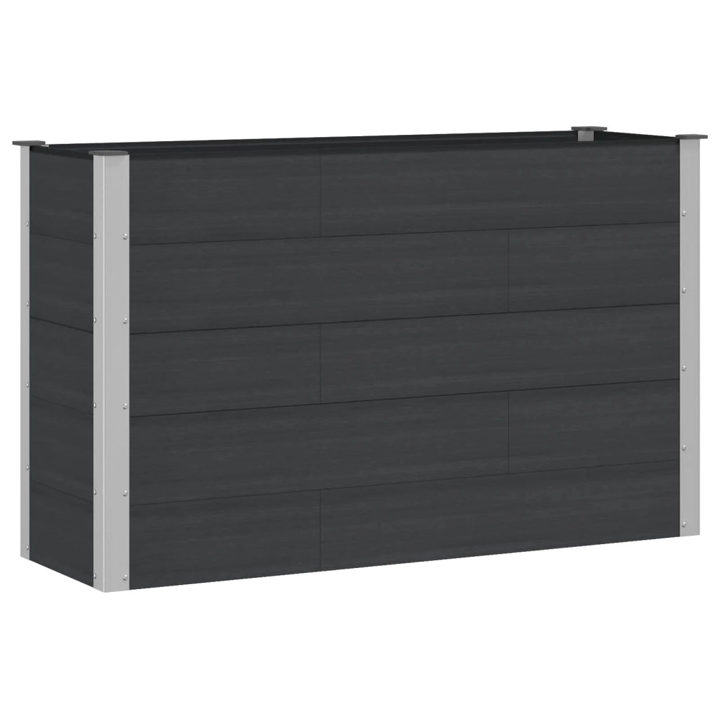 Fioriere | Cassetta per fiori | Letto rialzato da giardino Nero 150 x 50 x 91 cm