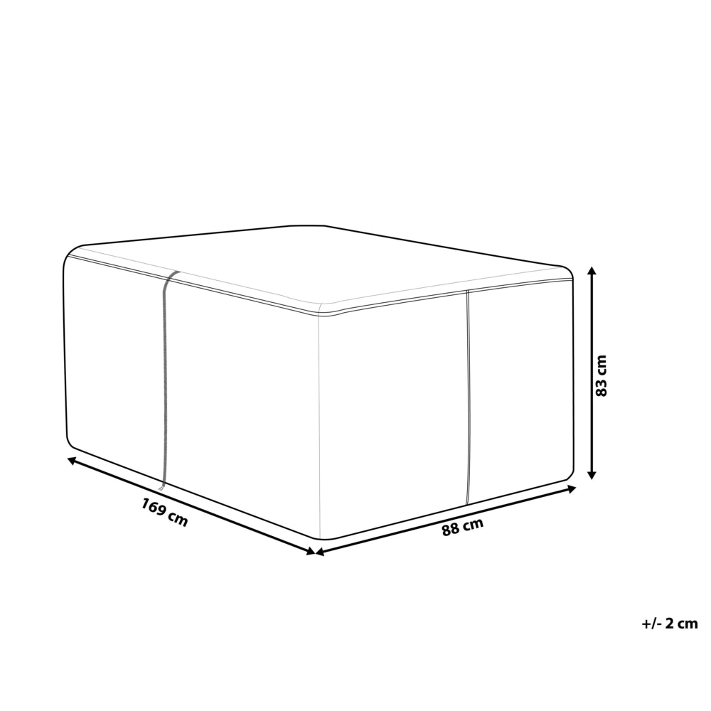 Copertura impermeabile per mobili da giardino Tessuto rivestito in PVC grigio 169 x 88 x 83 cm