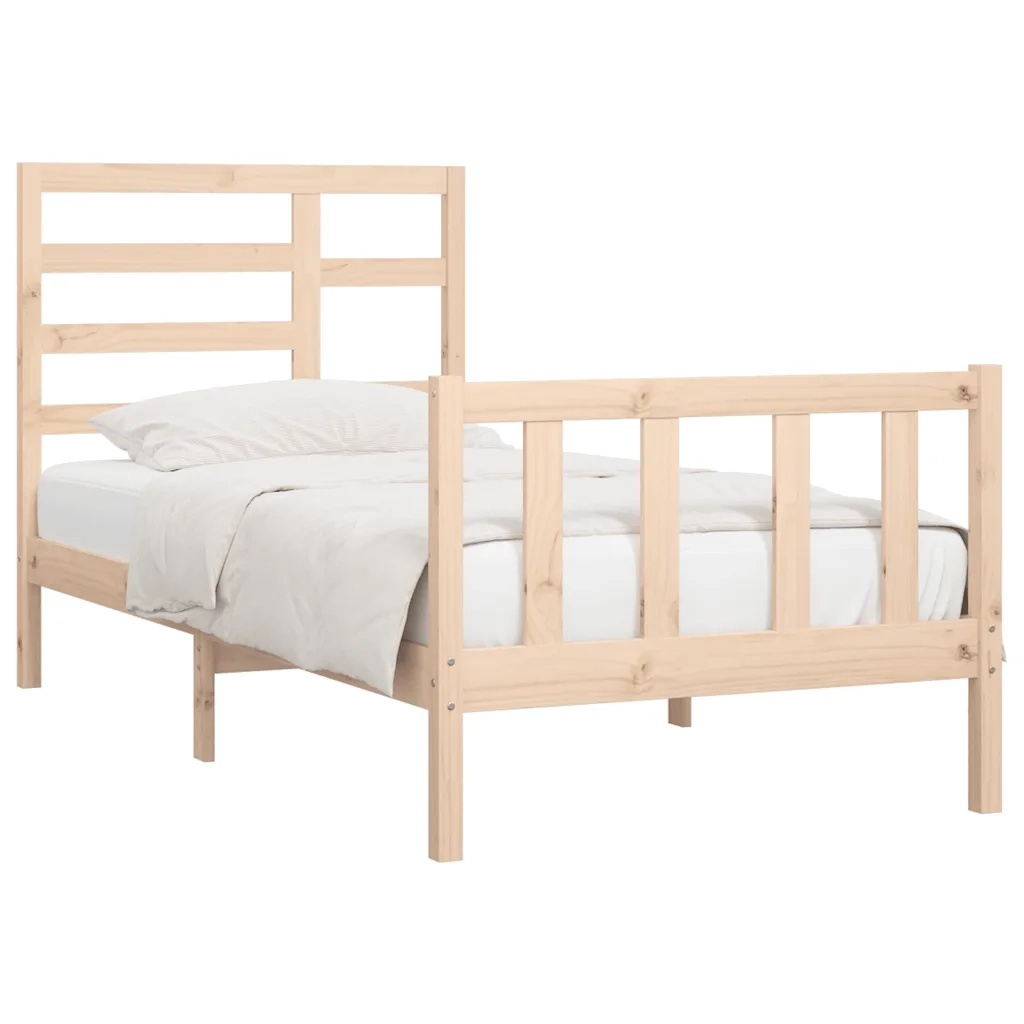 Giroletto senza Materasso-Struttura Letto 100x200 cm in Legno Massello di Pino 361978