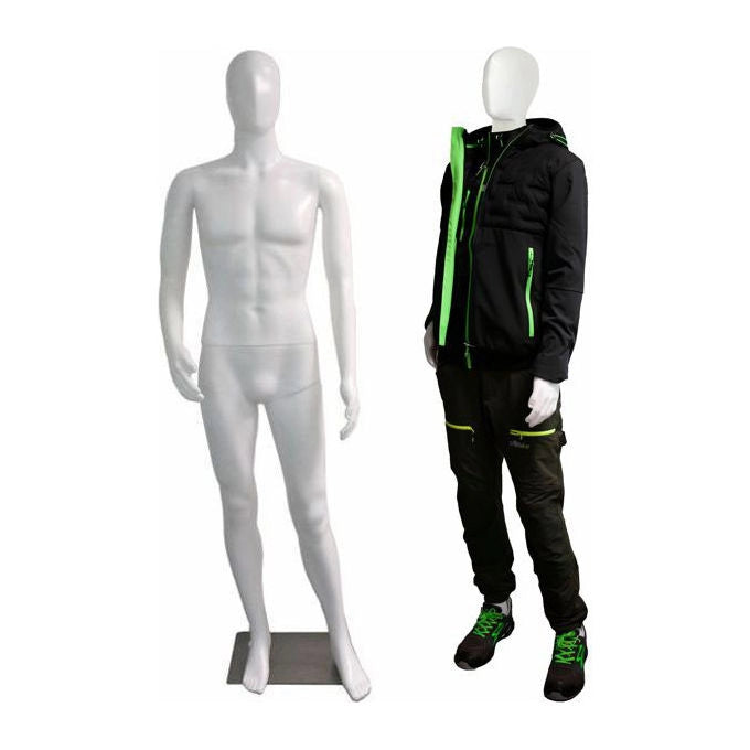U-power B2173507 Manichino Uomo 185 cm Plastica colore Bianco
